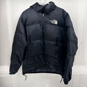 North Face 700 Nuptse Puffer Jacket Mens M Black Goose Down Insulated